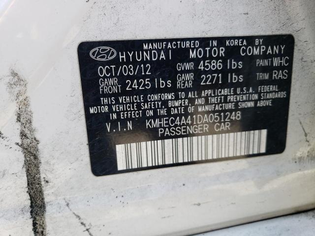 2013 Hyundai Sonata Hybrid VIN: KMHEC4A41DA051248 Lot: 49448664