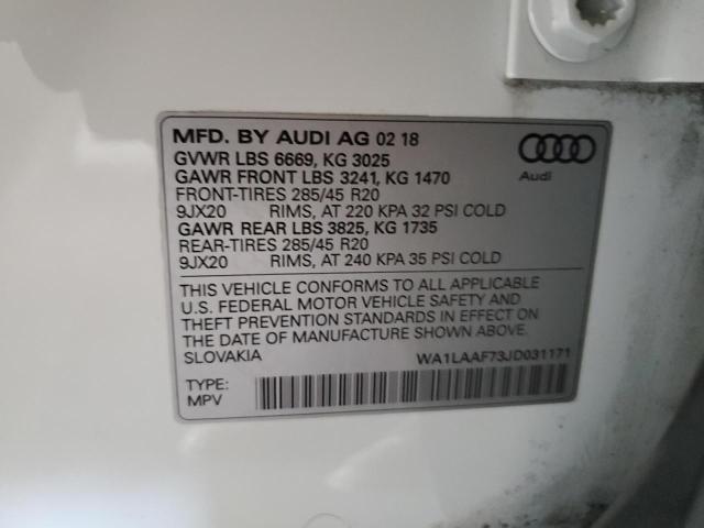 VIN WA1LAAF73JD031171 2018 Audi Q7, Premium Plus no.13