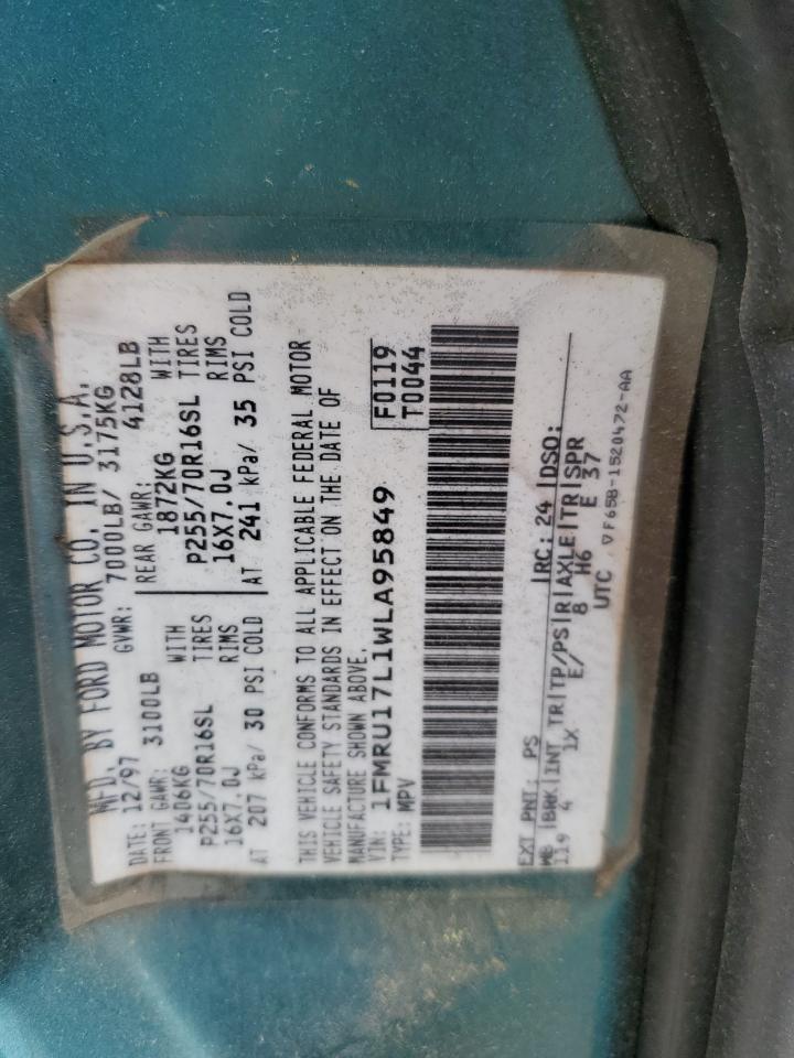 1FMRU17L1WLA95849 1998 Ford Expedition