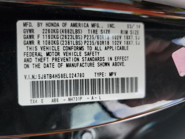 VIN 5J8TB4H58EL024780 2014 Acura RDX, Technology no.14