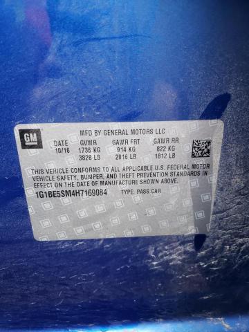 2017 Chevrolet Cruze Lt VIN: 1G1BE5SM4H7169084 Lot: 49233734