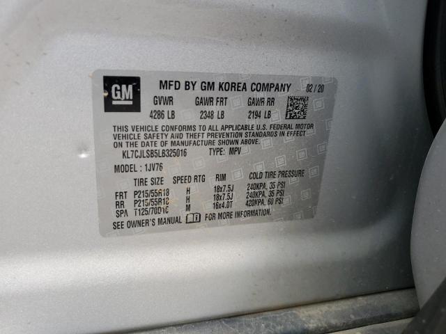 KL7CJLSB5LB325016 2020 CHEVROLET TRAX - Image 12