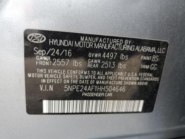 XNPE24AF1HH504646 2017 Hyundai Sonata