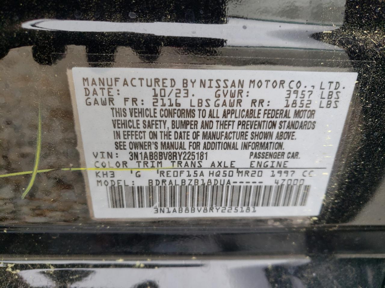 3N1AB8BV8RY225181 2024 Nissan Sentra S