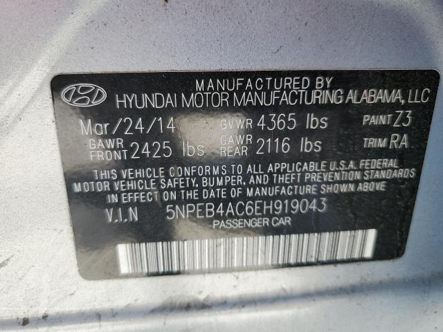 2014 Hyundai Sonata Gls VIN: 5NPEB4AC6EH919043 Lot: 50965214