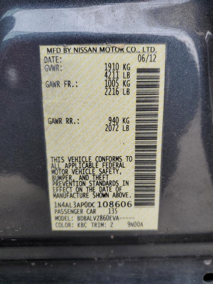 1N4AL3AP0DC108606 2013 Nissan Altima 2.5