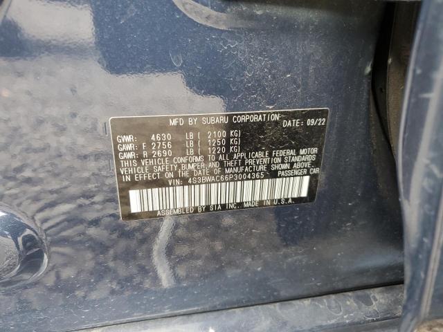 2023 Subaru Legacy Premium VIN: 4S3BWAC66P3004365 Lot: 52005534