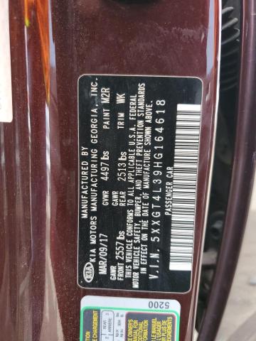 2017 Kia Optima Lx VIN: 5XXGT4L39HG164618 Lot: 51780834