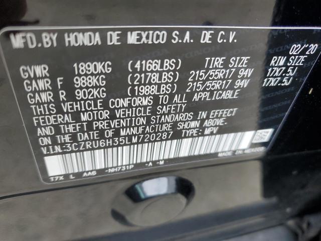 2020 Honda Hr-V Lx VIN: 3CZRU6H35LM720287 Lot: 51464024