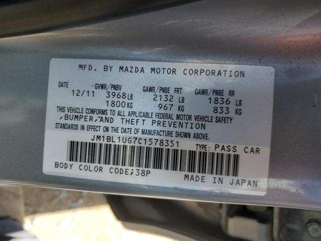 2012 Mazda 3 I VIN: JM1BL1UG7C1578351 Lot: 49815844