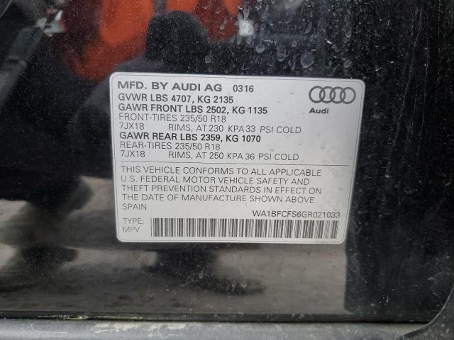 Lot #2477429437 2016 AUDI Q3 PREMIUM salvage car