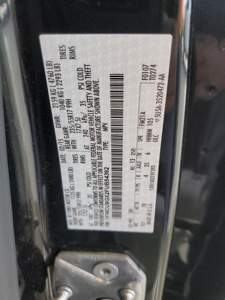 1FMCU9GX2FUB54392 2015 Ford Escape Se