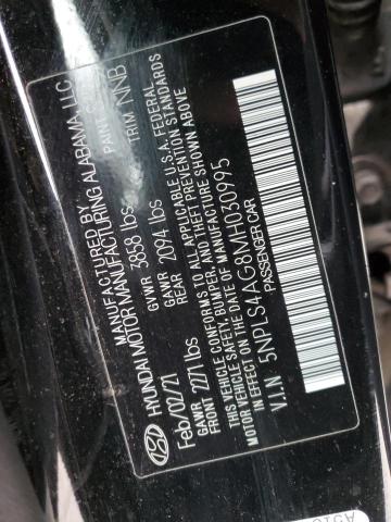 2021 Hyundai Elantra Sel VIN: 5NPLS4AG8MH030995 Lot: 50203364