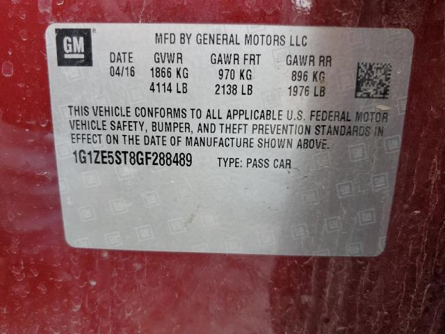 2016 CHEVROLET MALIBU LT - 1G1ZE5ST8GF288489