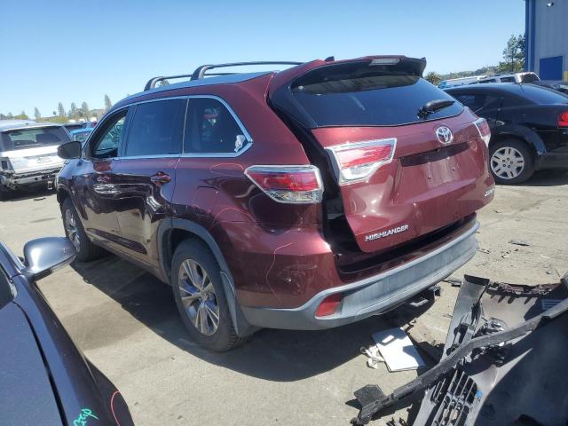 VIN 5TDJKRFH1ES012789 2014 Toyota Highlander, Xle no.2