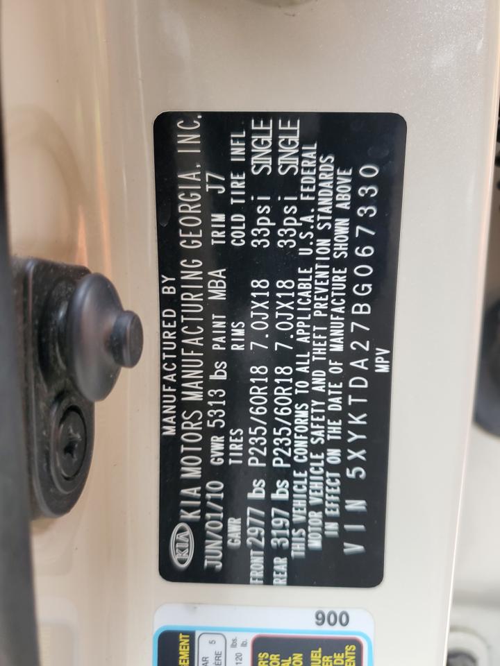 5XYKTDA27BG067330 2011 Kia Sorento Base