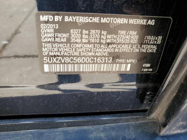 VIN 5UXZV8C56D0C16313 2013 BMW X5, Xdrive50I no.13