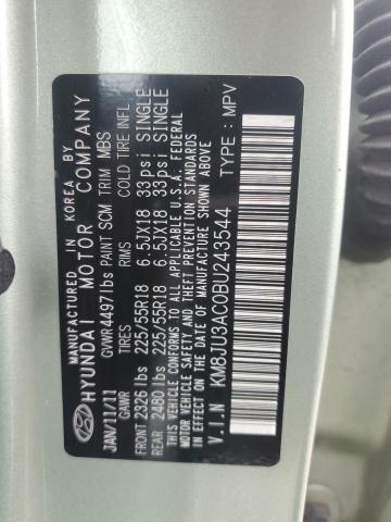 2011 Hyundai Tucson Gls VIN: KM8JU3AC0BU243544 Lot: 49276854