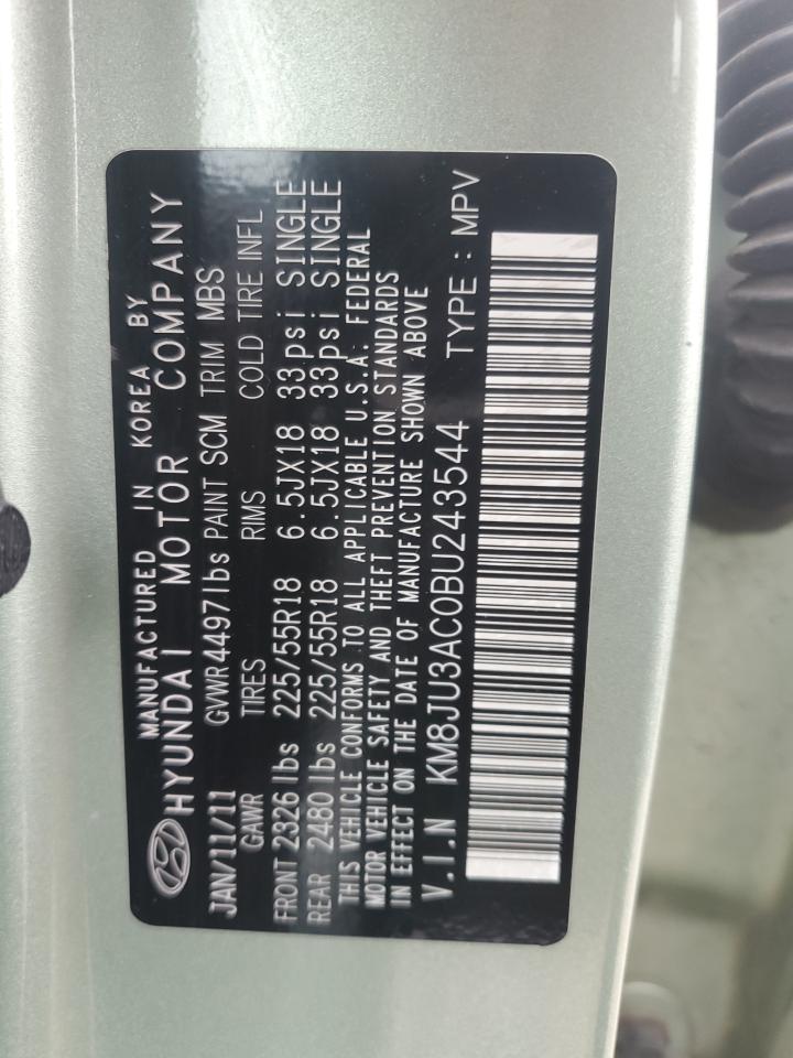 KM8JU3AC0BU243544 2011 Hyundai Tucson Gls