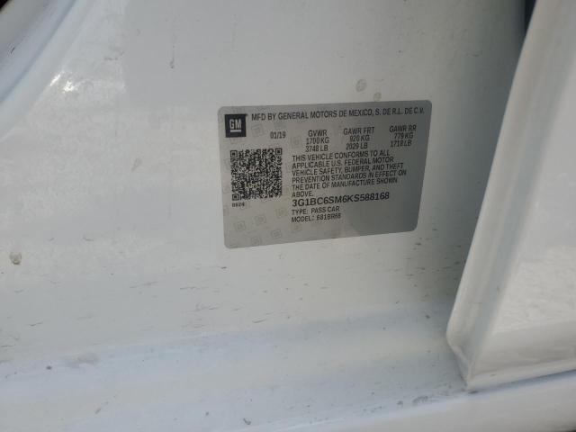 2019 Chevrolet Cruze Ls VIN: 3G1BC6SM6KS588168 Lot: 50729964