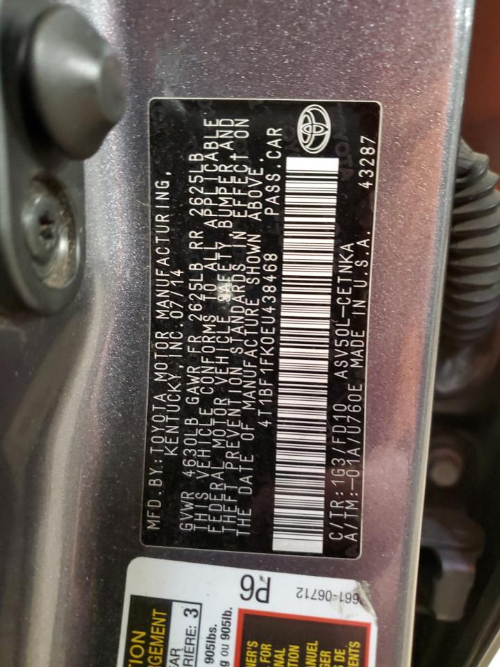 4T1BF1FK0EU438468 2014 Toyota Camry L