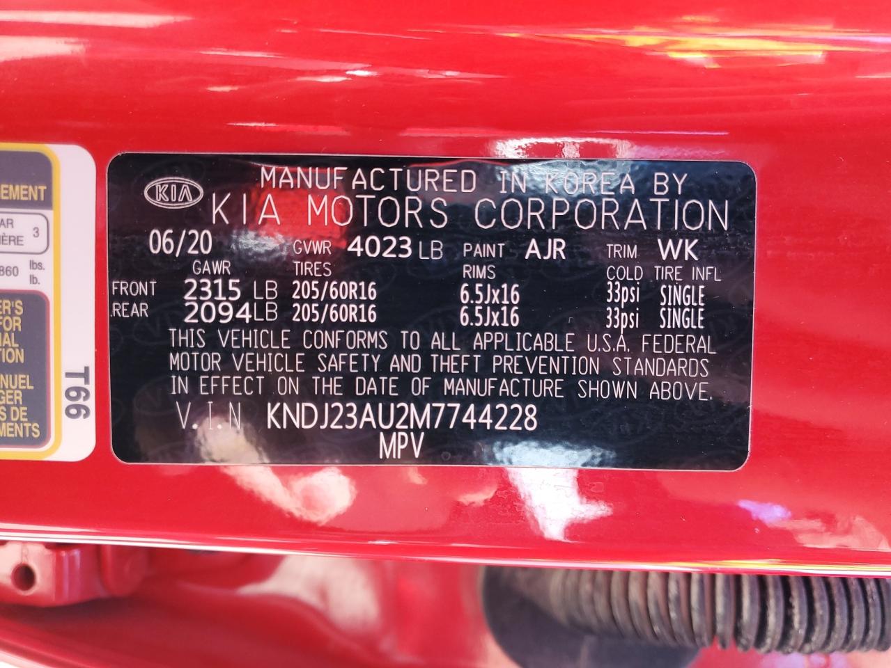 KNDJ23AU2M7744228 2021 Kia Soul Lx