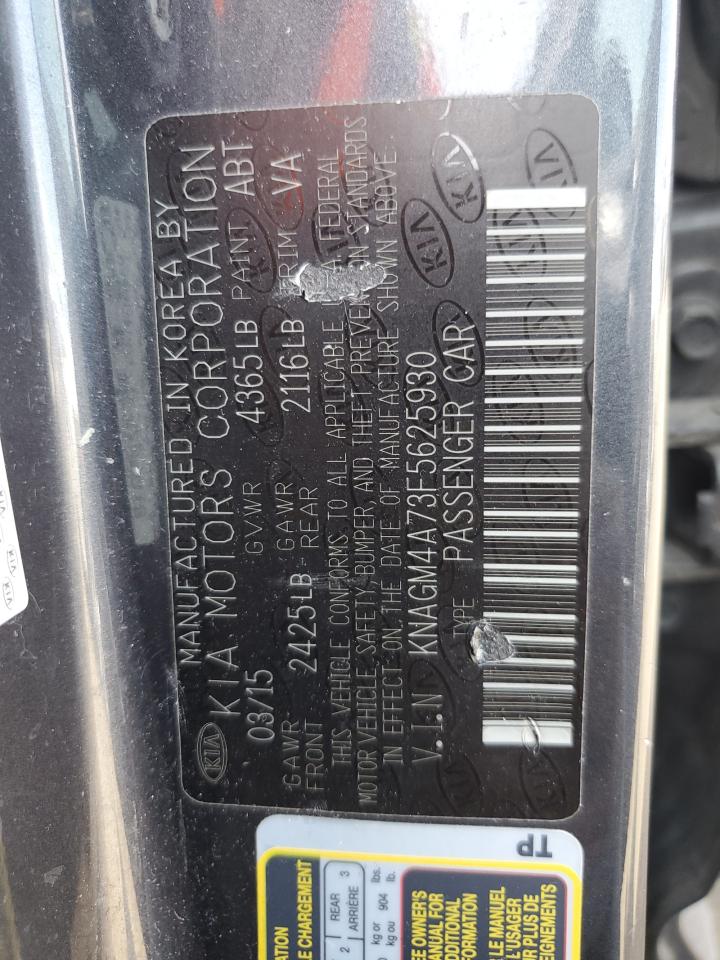 KNAGM4A73F5625930 2015 Kia Optima Lx