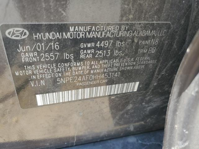 5NPE24AF0HH453141 2017 HYUNDAI SONATA - Image 12