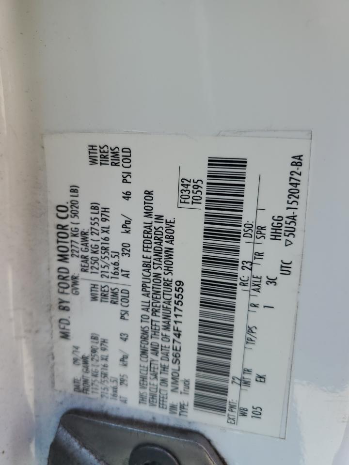 NM0LS6E74F1175559 2015 Ford Transit Connect Xl