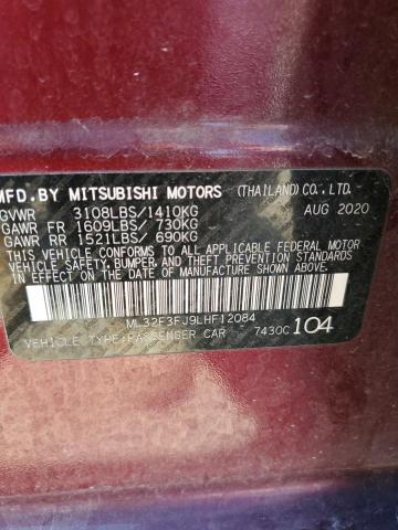 2020 Mitsubishi Mirage G4 Es VIN: ML32F3FJ9LHF12084 Lot: 51719344