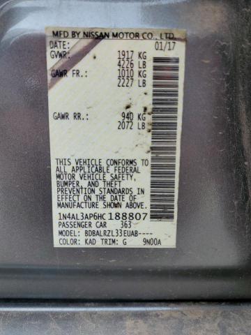 2017 NISSAN ALTIMA 2.5 - 1N4AL3AP6HC188807