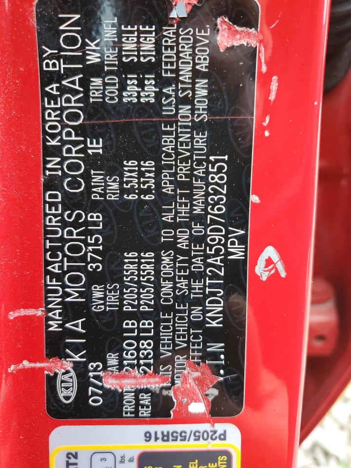 KNDJT2A59D7632851 2013 Kia Soul