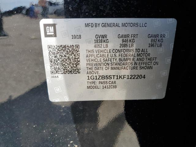 2019 Chevrolet Malibu Ls VIN: 1G1ZB5ST1KF122204 Lot: 50837054