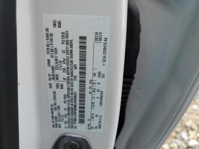 2021 Ford Escape S VIN: 1FMCU0F66MUA50621 Lot: 51233754