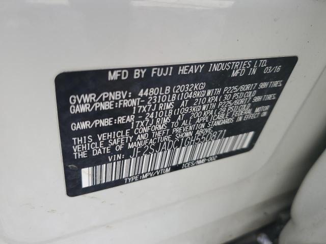 2016 SUBARU FORESTER 2 - JF2SJADC1GH550871