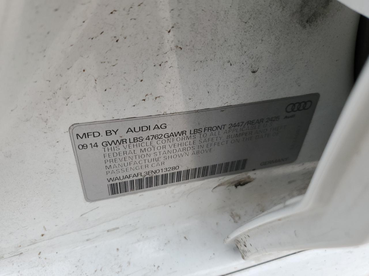 WAUAFAFL3FN013280 2015 Audi A4 Premium