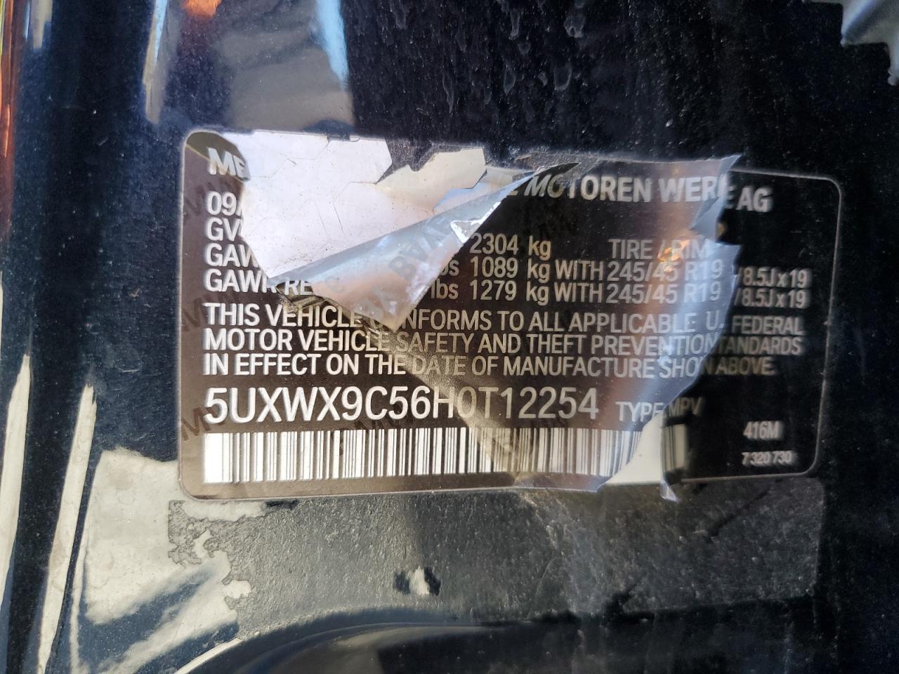 5UXWX9C56H0T12254 2017 BMW X3 xDrive28I