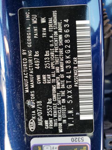 2019 Kia Optima Lx VIN: 5XXGT4L38KG289634 Lot: 51771844