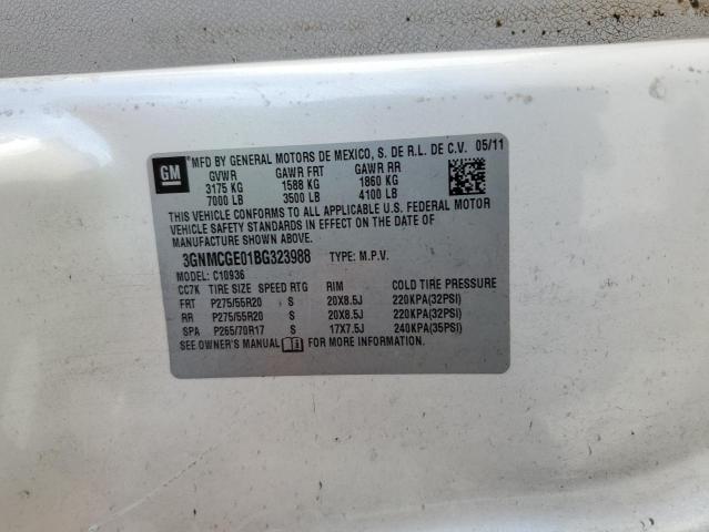 2011 Chevrolet Avalanche Ltz VIN: 3GNMCGE01BG323988 Lot: 52827034