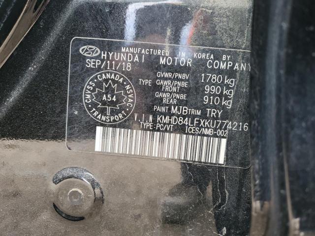 2019 Hyundai Elantra Sel VIN: KMHD84LFXKU774216 Lot: 49965874