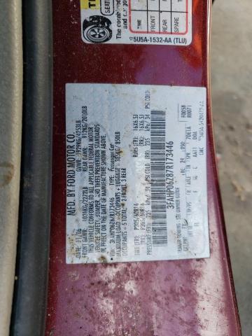 2007 Ford Fusion S VIN: 3FAHP06Z87R173446 Lot: 52906744
