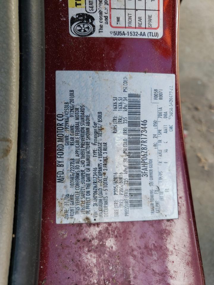 3FAHP06Z87R173446 2007 Ford Fusion S