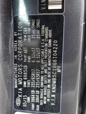 VIN KNDMB5C10G6104220 2016 KIA All Models no.14