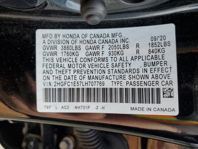 2020 Honda Civic Si VIN: 2HGFC1E57LH707769 Lot: 51101014