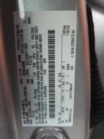 2020 FORD ESCAPE SE - 1FMCU0G65LUA49246