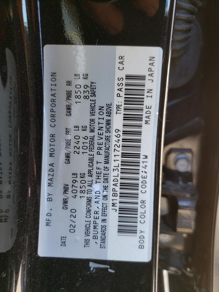 JM1BPADL3L1172469 2020 Mazda 3 Preferred
