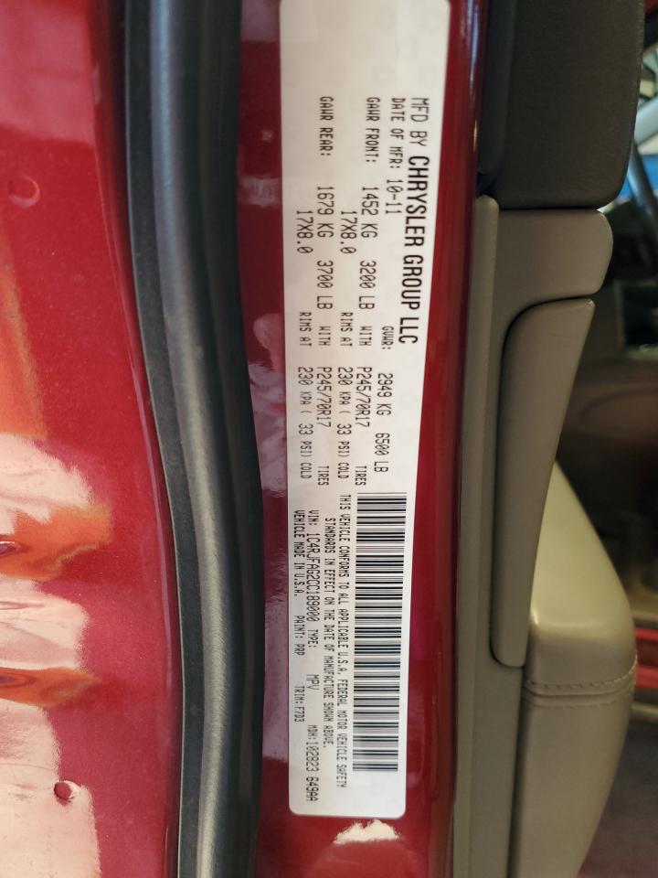 1C4RJFAG2CC189000 2012 Jeep Grand Cherokee Laredo