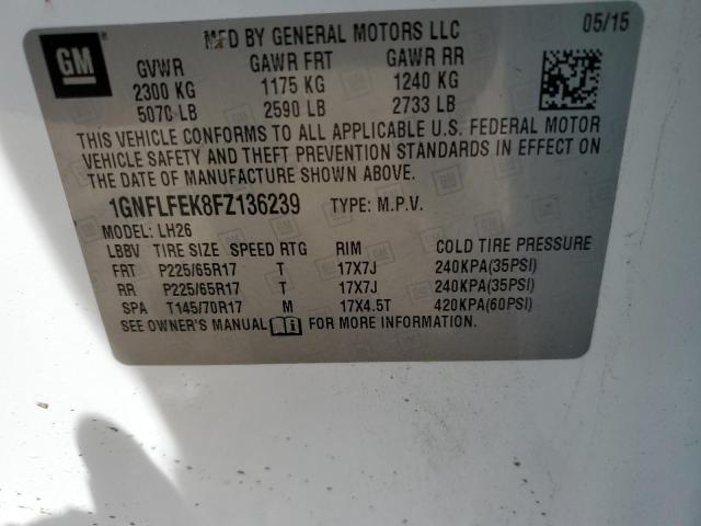 1GNFLFEK8FZ136239 2015 Chevrolet Equinox Lt