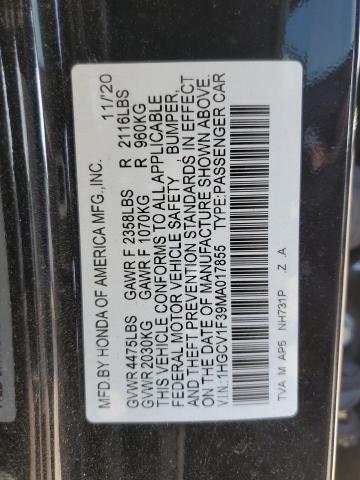 2021 Honda Accord Sport VIN: 1HGCV1F39MA017855 Lot: 50993934