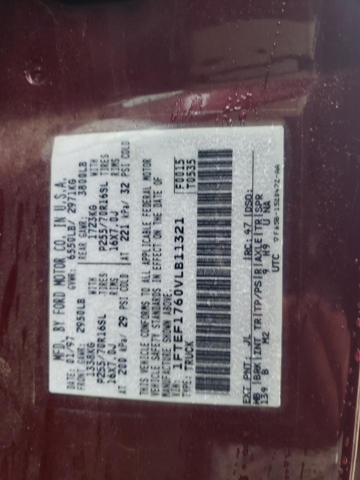 1FTEF1760VLB11321 1997 Ford F150